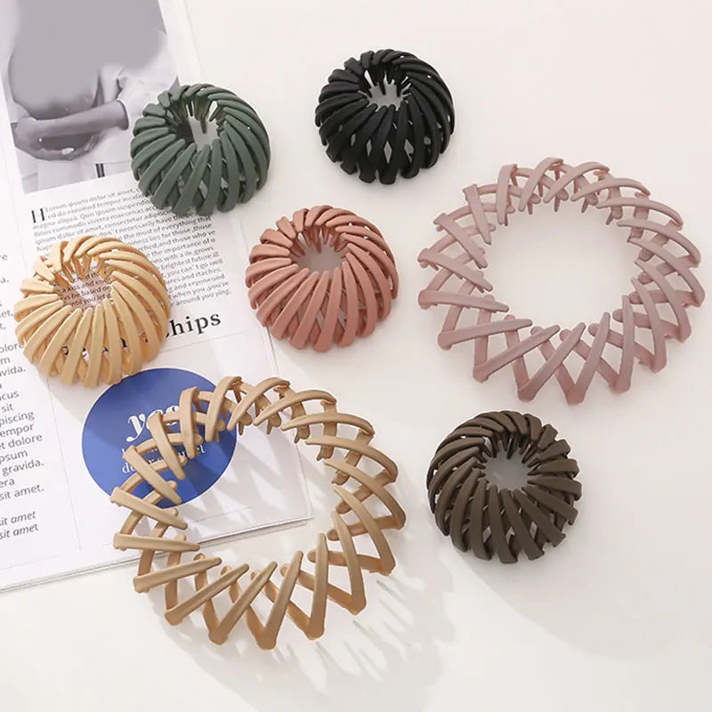 "Matte Korean-Style Hair Claw Clips for Women"