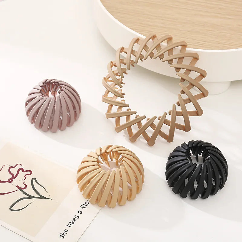 "Matte Korean-Style Hair Claw Clips for Women"